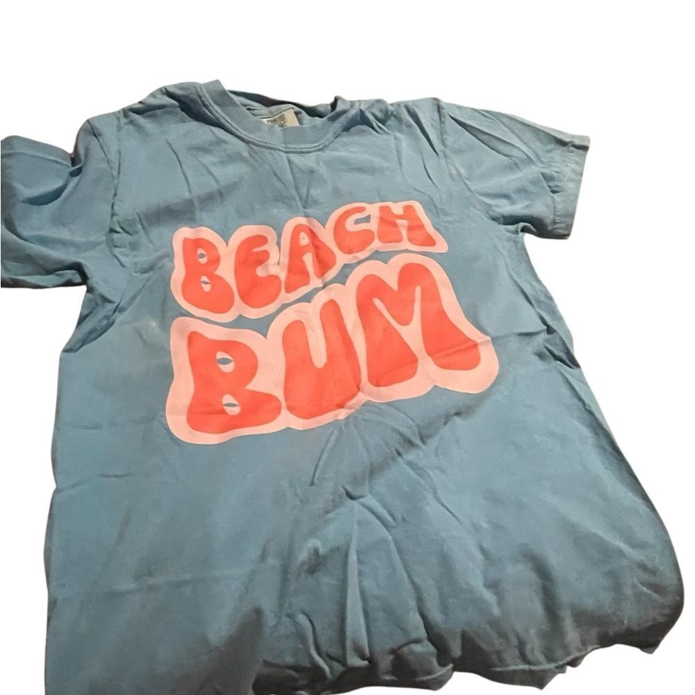 Blue 'Beach Bum' Graphic T-Shirtsize smal like new
